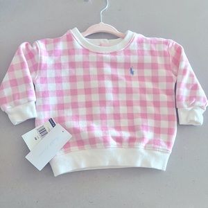 Polo Ralph Lauren Gingham Sweater- Baby Girl